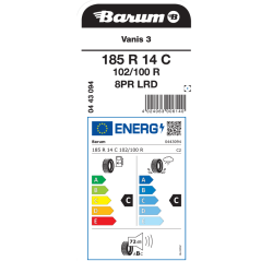 Barum 185 R14C 102/100R VANIS 3 8PR TL