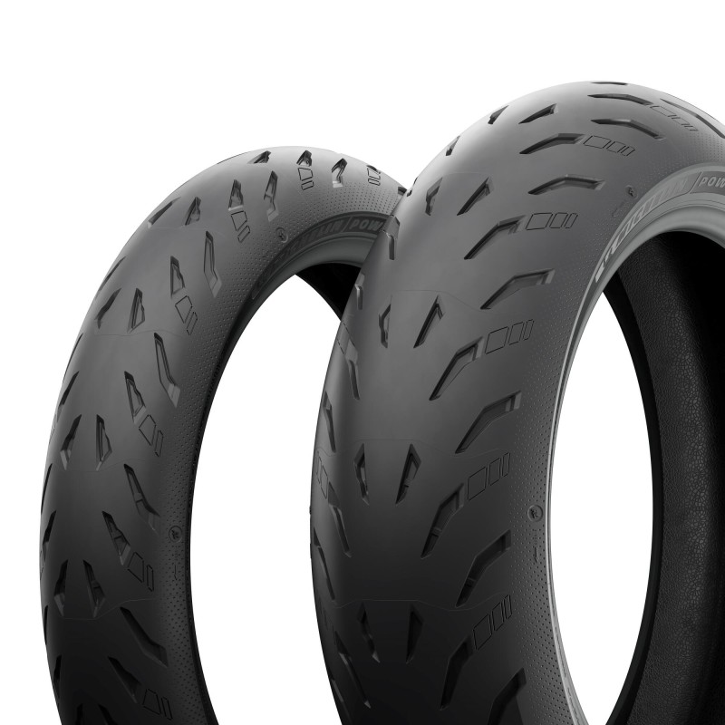 SET De 2 Pneus Moto Michelin Power 5 - 120/70-17 (58W) & 180/55-17 (73W) - DOT 2021 - Neufs