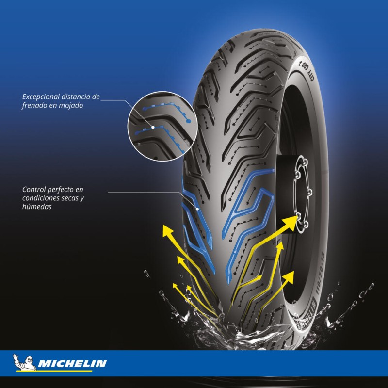 Pneu Michelin City Grip 2 Rear 150/70-13 64S TL - Pneu Été Scooter Ultra Performant Et Durable