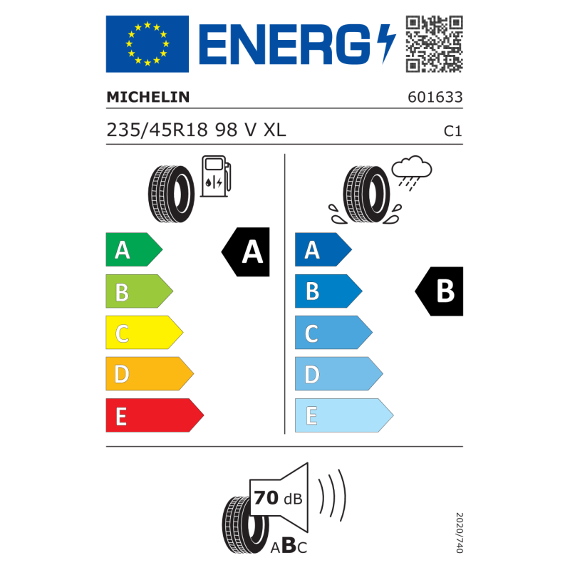 Michelin 235/45 R18 98V E Primacy ST Acoustic T2 XL TL