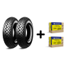 PACK : 2 x Michelin S83 3.50 - 10 59J + 2 x CAMARA MICHELIN 10 B4 val. Curva0 B4 val. Curva