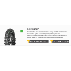 Mitas Terra Force-EF2 SM Super Light 90/100 - 21 M/C 57R TT Front (GREEN STRIPE)