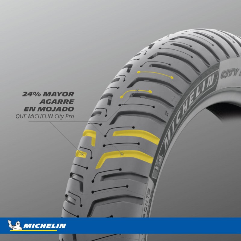 Michelin City Grip Saver 100/80 - 14 48S TL (avant/arrière) - Pneus moto