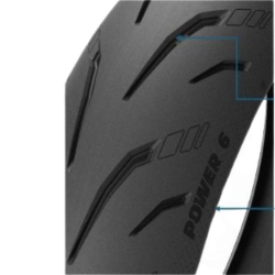 Michelin Power 6 EXCLUSIVE EDITION 180/55 ZR 17 M/C 73W TL Trasera